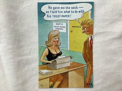 Er gab mir den Sack, also sagte ich ihm, was er mit seinem Toilettenpapier machen sollte! Bachkarte.