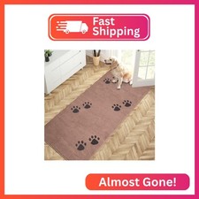 PURRUGS Hallway Runner Rug, 32" x 70", Light Brown