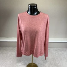 Patagonia Glorya Heathered Pink Twist Long Sleeve Top Women Size L Athleisure