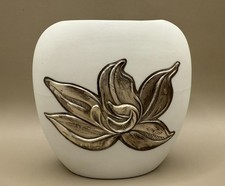 Limoges Porzellan Geldbörse Vase mit reinem Silber (1000 gestempelt) Überfang