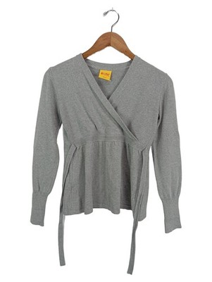 Steiff Kinder Wickelpullover Gr. 152 Grau Langarm Casual