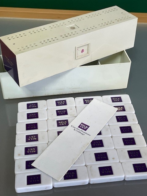 Vintage Silk Cut King Size Dominoes and Cribbage Set Tobacciana Boxed