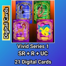 Topps Disney Collect Vivid Serie 1 SR+R+UC 21 carte