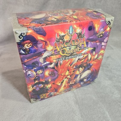 Arcadia Quest Fire Dragon Expansion Card CMON, (New Sealed)