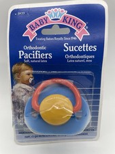 Baby King Orthodontic Pacifiers Binky Latex Vintage 1993 Read
