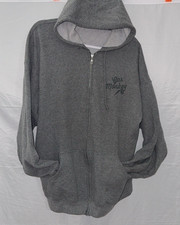 Gas Monkey GARAGE GRIS CREMALLERA COMPLETA SUDADERA CON CAPUCHA PARA HOMBRE TALLA 2X USADA