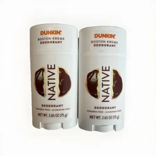 Native Dunkin’ Donuts Boston Kreme Deodorant  2.65oz Limited Edition  Lot of 2