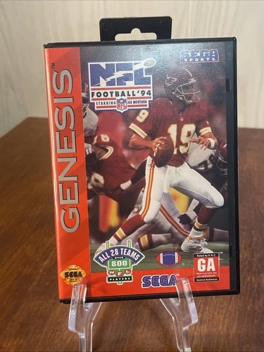 NFL Football 94 Starring Joe Montana (Sega Genesis) Tested Game + Box Vintage