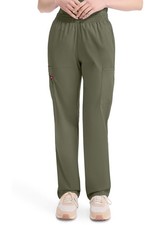Dickies Scrubs Natural Rise Tapered Leg Pull-On Petite Pant 86106P OLWZ Olive