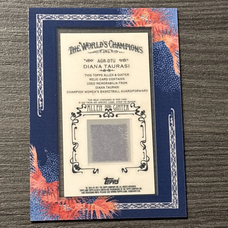 2011 Topps Allen Ginter Diana Taurasi #AGR-DTU Framed Relic Genuine Memorabilia - Image 2 of 2