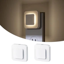  Backlit Night Lights Plug Into Wall,Indirect Soft White 3000K(Plug In Wall)