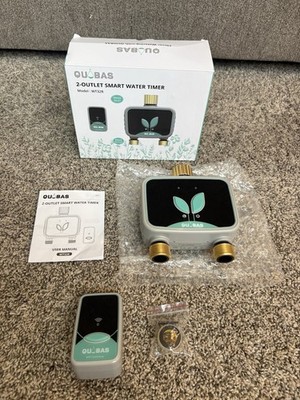 QUOBAS WiFi Smart Water Timer 2 Zone Brass Garden Hose Sprinkler Irrigation
