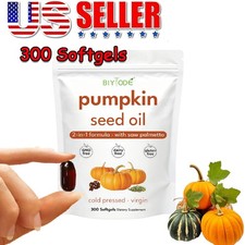 Saw Palmetto with Pumpkin Seed oil 3000mg 300 Capsule Prostate UTI Hair Loss