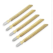 Lot de 5 lames de scie sauteuse diamant pour carrelage, céramique, brique, ma...