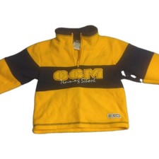 Vintage CCM Training School Toddler Fleece 1/4 Zip Pullover Jacket Yellow 3T