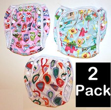 2 x SWIM NAPPY Baby Reusable Multifit Newborn - Toddler Nappies Swimmers Cover