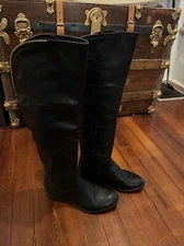 Mossimo Supply Co For Target Black Faux Leather Knee High Boots Size 6 New