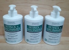 3 JUGS: Advanced Clinicals RETINOL + NIACINAMIDE ANTI AGING FACE Body Cream 15oz