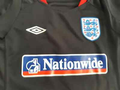 England Training Kit Jersey 2010 Umbro Black Shirt Size 134 Boys S