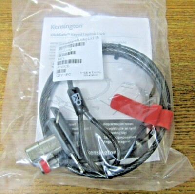   *LOT OF 2 ** NEW KENSINGTON CLICKSAFE KEYED LAPTOP LOCK MASTER KEYED MK64639M