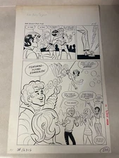 Bunny #14 original comic art 1970 HIPPIE TRAPEZE CONCERT HALF SPLASH LAST PG