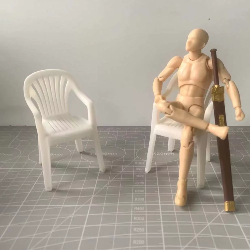 White 1/12 scale Devil May Cry Vergil Chair Model For 6 Action Figure