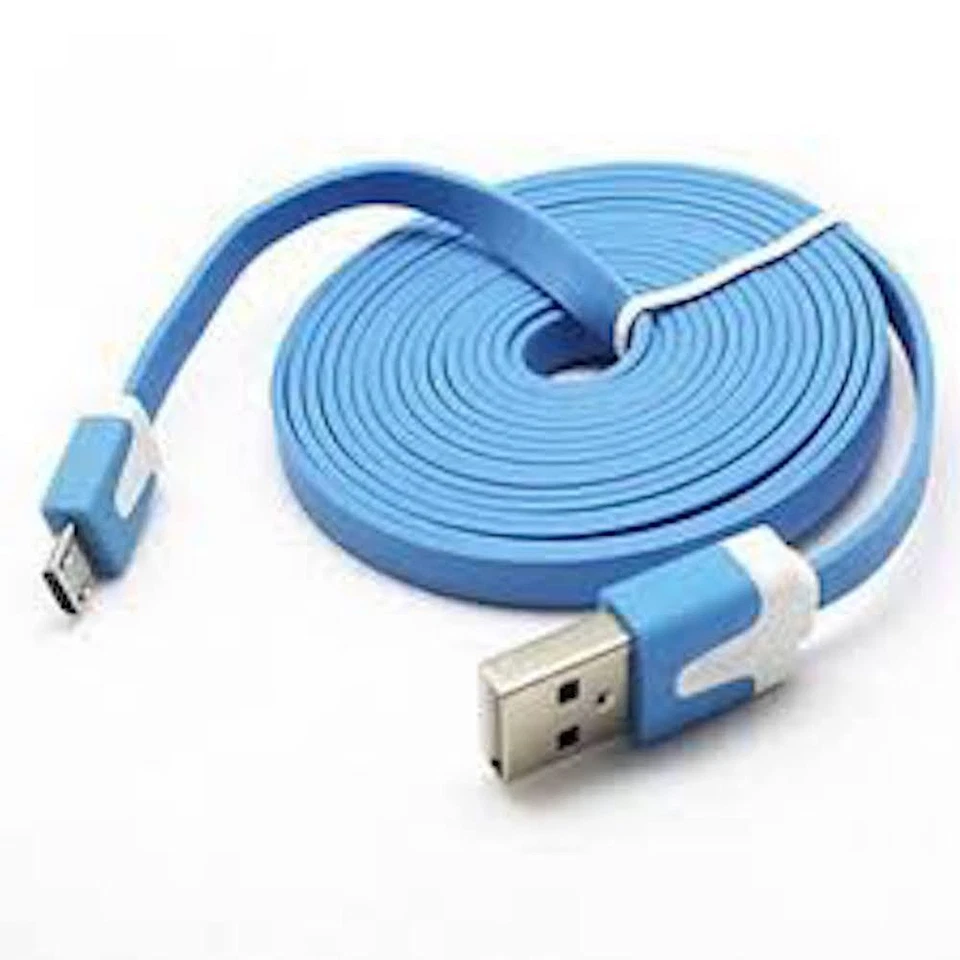 NTJ 10FT flat noodle MICRO USB data Charger Cable for SAMSUNG GALAXY S3 4 S6+ S7 - Image 4 of 4