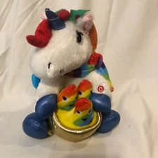 Gemmy Plush Animated Rainbow Unicorn Dances & Sings Christmas Song