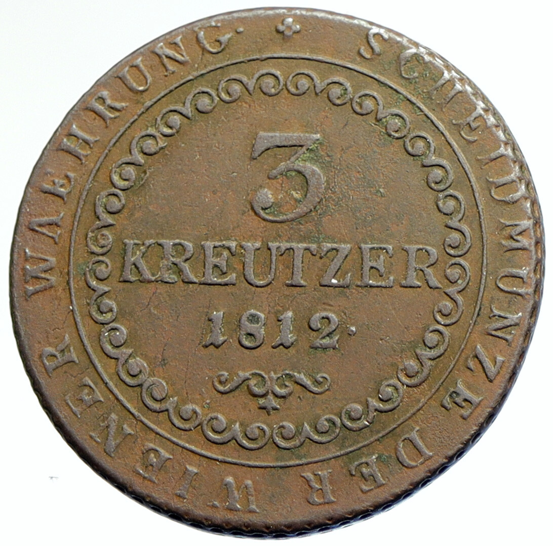 1812 AUSTRIA King FRANCIS I (II) Antique Habsburg VINTAGE 3