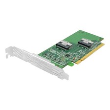 Express x16 to Two SlimSAS SFF-8654 8i Adapter