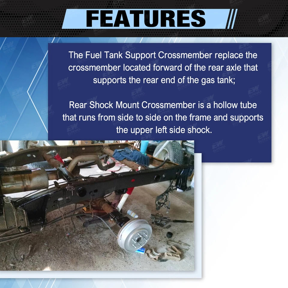 Soporte de tanque delantero y trasero, montaje de amortiguador para 07-14 Chevy Silverado/GMC Sierra 1500 Foto 4 de 4