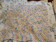 hand crochet baby afghans handmade new 28 In X 28 In Multi Colored Pretty