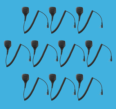 10 pk Rainproof Heavy Duty Speaker Mic for Ronson FeiDaxin Two Pin Radio