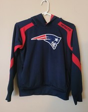 NFL Team Apparel Youth New England Patriots Embroidered Hoodie Size M 10/12 