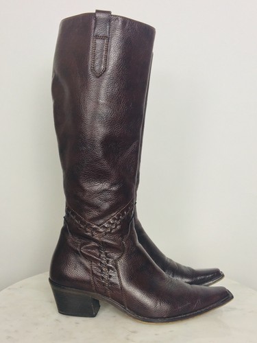 Paul Green Women's Tall Boots Leather Solid Brown 4.5 US 7M Stacked Heel  Western | eBay