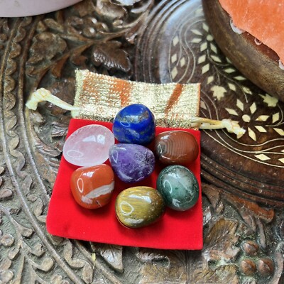 Kristall Heilstein Set gemischt Edelstein Geschenktüte Amethyst Quarz Lapislazuli..