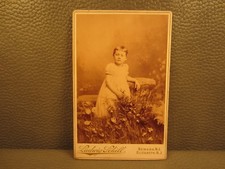 Victorian Antique Cabinet Card Photo of Young Girl, Child, Kid