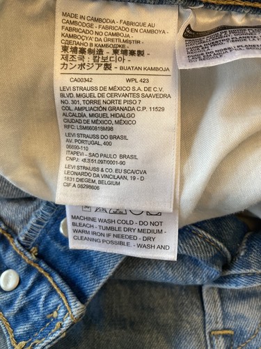 LEVIS Womens 32 Ribcage Straight Jeans Blue High Rise Ankle Light Wash Tag 32x27 - Picture 11 of 13