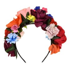Flower Crown Floral Headband Party Costume Day of the dead Headpiece NC12 Mex...
