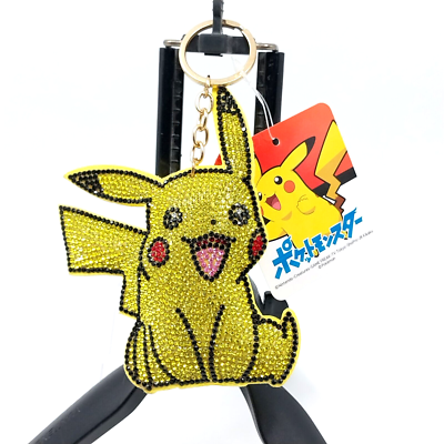 Pokémon Pikachu Crystal Stone Keychain Pikachu Pokemon Rhinestone Keychain 4