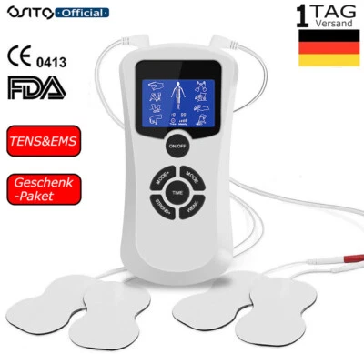 TENS-Gerät Tragbares Reizstromgerät 8modi EMS-Puls-Massagegerät Schmerzlinderung