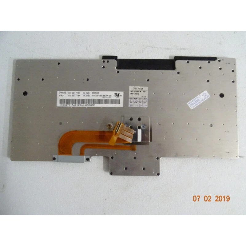 Lenovo 39T7154 Keyboard T400 Qwerty Danish RO3F (IB1) - Image 2 of 2