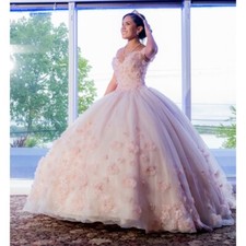 Blush pink quinceanera/sweet16 dress size 2. Worn once mint condition.