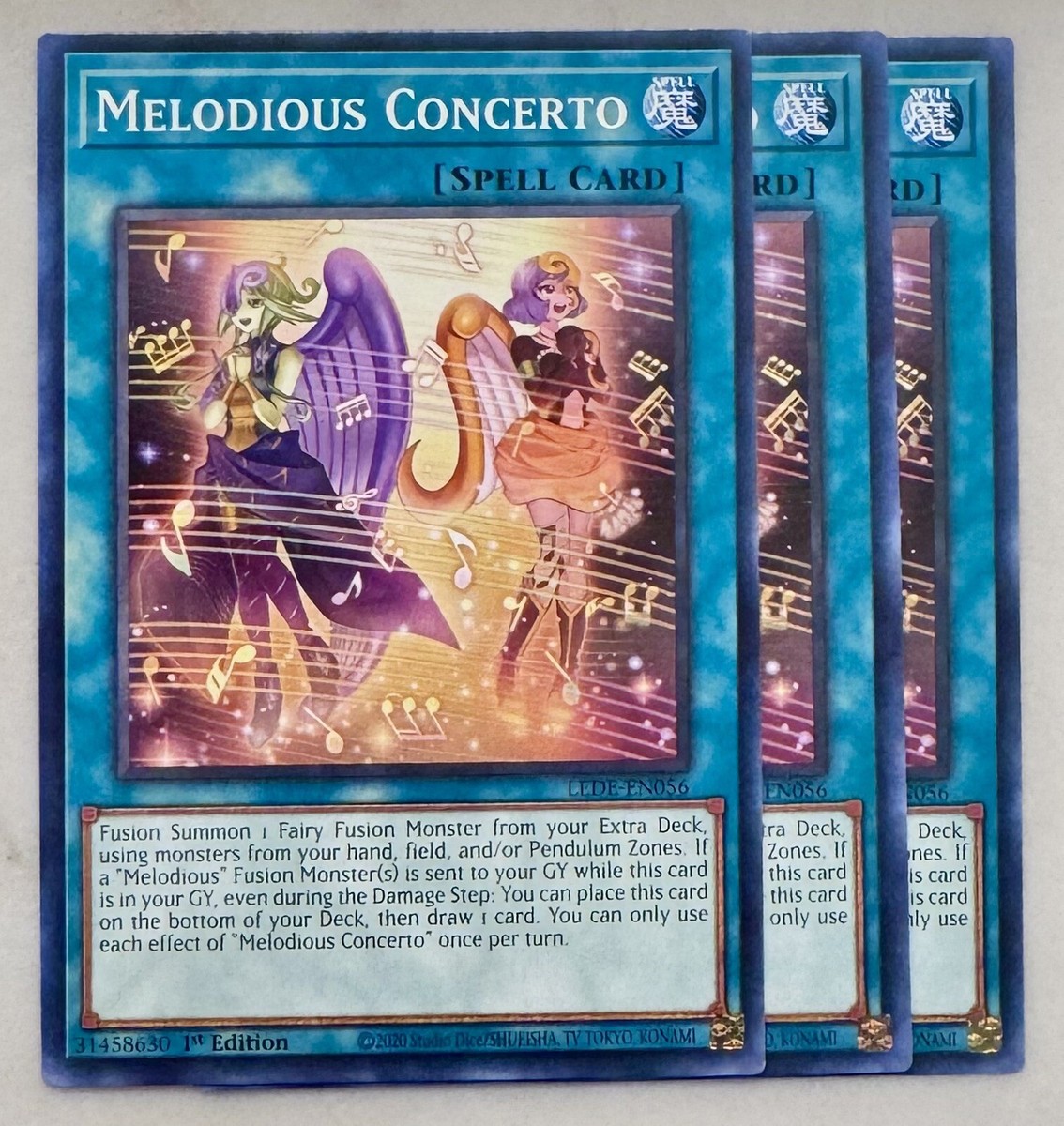 yugioh melodious deck 2020 Yugioh! 3x Melodious Concerto LEDE-EN056 Common 1st Ed NM