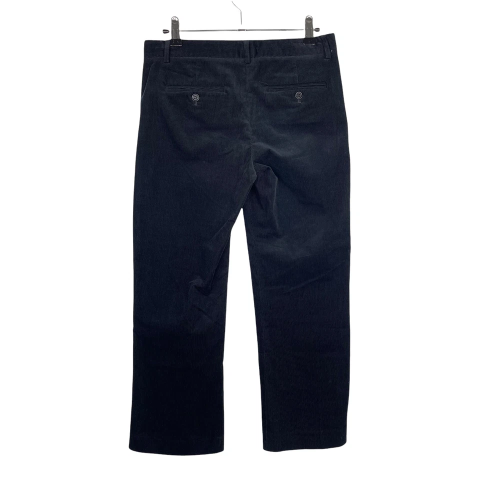 Pantalones cortos de pana Theory negros de tiro bajo para mujer talla 2  Foto 2 de 4