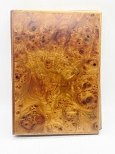 ANTIKE ITALIENISCHE MEN&Uuml;MAPPE HALTER BOOKLET BURR POLIERTES HOLZ