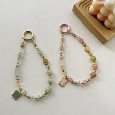 Chinese Style Alloy Cell Phone Chain Cute Faux Crystal Key Chain Charm Accessory