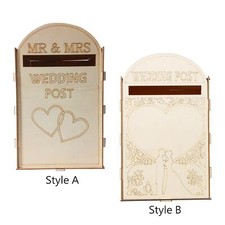 Wedding Card Box Decorative Wooden Postbox for Reception