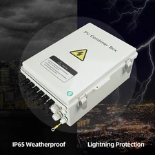 6 String Solar PV Combiner Box 63A Circuit Breaker Junction Box for Solar Panels