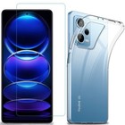 Per XIAOMI REDMI NOTE 12 PRO 5G COVER CUSTODIA TRASPARENTE + VETRO TEMPERATO 9H
